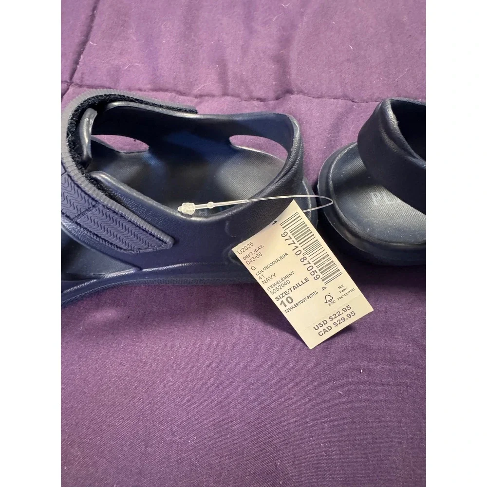 The Childrens Place Boys Navy Blue Fisherman Jelly Sandals Size 10 Toddler NWT